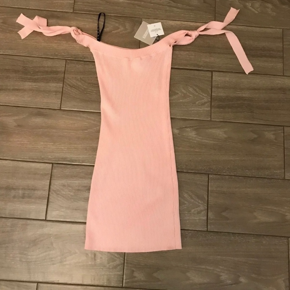 NWT Missguided Pink Bodycon Knit Mini Dress